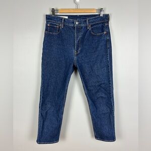 GAP Cheeky Straight High Rise Jeans Size 8 Short Dark Wash‎ Indigo Ankle Classic